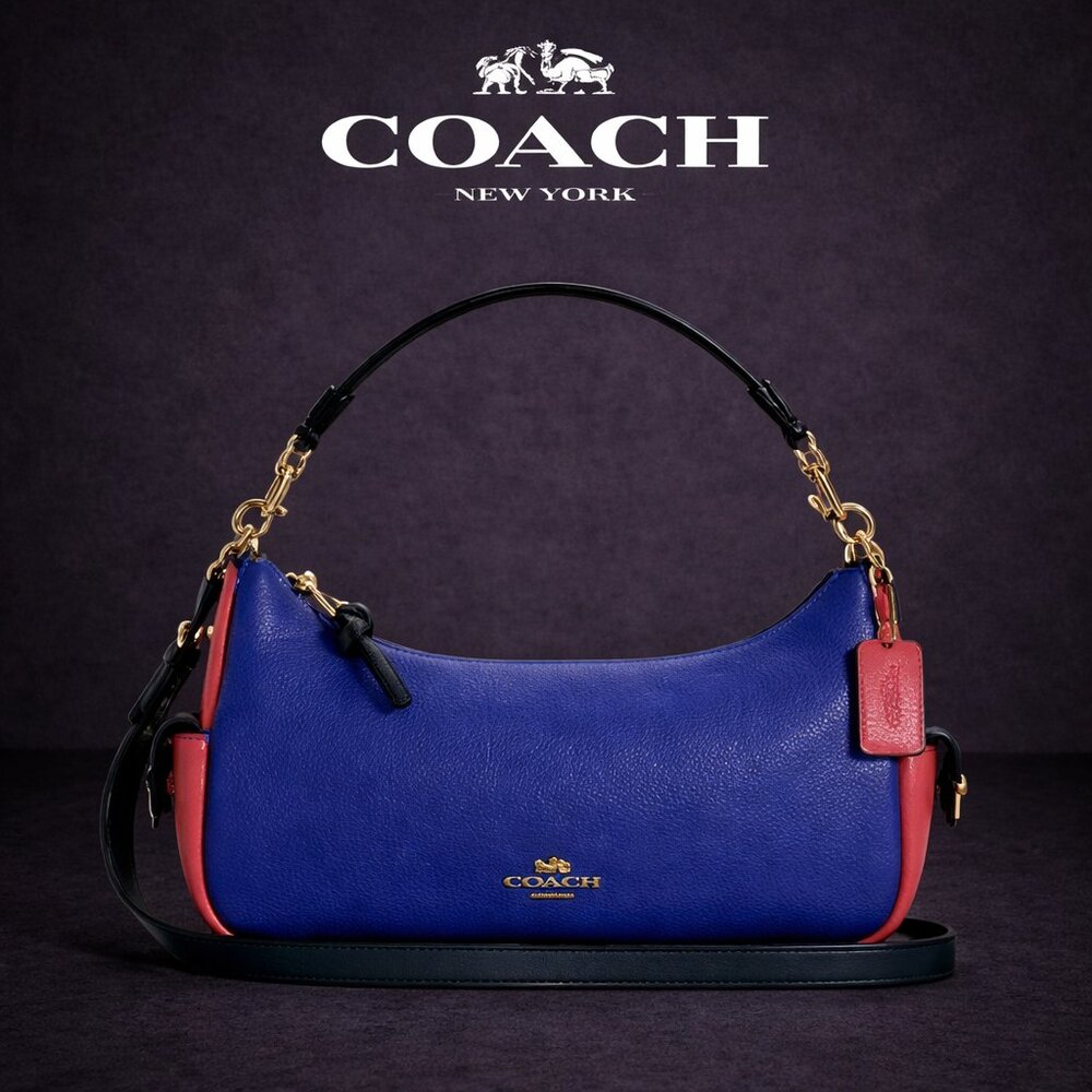 Coach Pennie Shoulder and Crossbody Bag 25 In Colorblock Multicolor NWT Purse - Picture 1 of 8